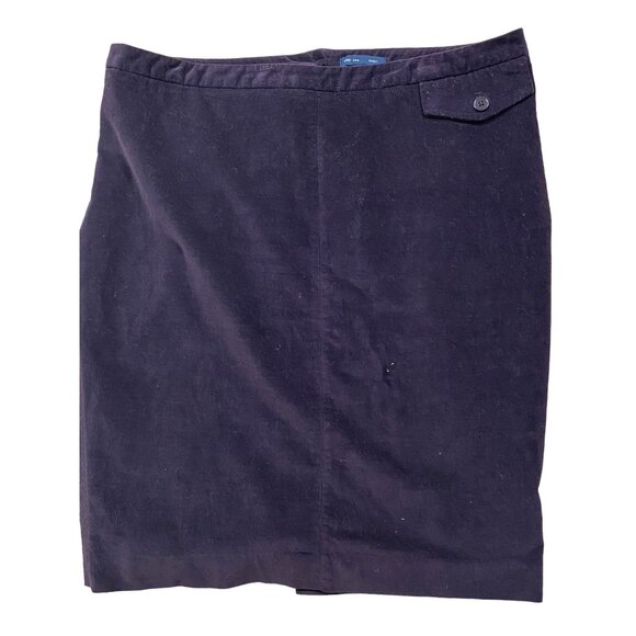 Gap Y2K Skirt Womens 12 Purple Velour Velvet Knee Length Solid Boho - Picture 1 of 8